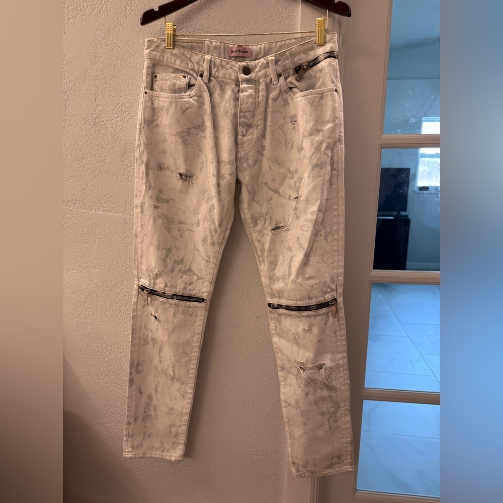 Palm Angels Paint Jeans Pants 30 - Picture 2 of 16